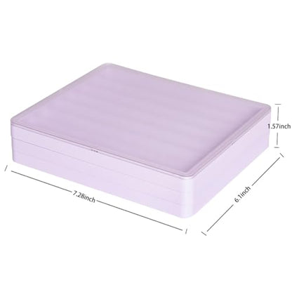 Sumgsn Keycaps Storage Box, Keycaps Container, 130 Keys Transparent Display Case Holds 7u Spacebar/Big Enter Key for XDA/Cherry/MOA/MAO Profile Mechanical Keyboard (Purple) - color: purple