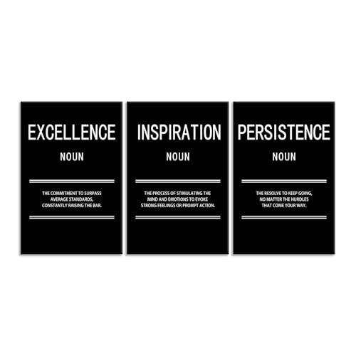 Inspiration Excellence Persistence Inspirational Canvas Wall Art Creation Motivational Poster Painting Modern Inspiring Artwork for Office Home Living Room Stretched and Framed[48''Wx 24''H] - color: Inspirational-13, size: 24.00" x 48.00"