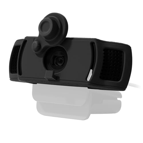Webcam Cover for Logitech C920x HD Pro Stream Webcam | Premium Silicone Privacy Shutter Case, Compatible with C920 C922 C930 Series, Web Camera Lens Protector, 1 Pack, Black