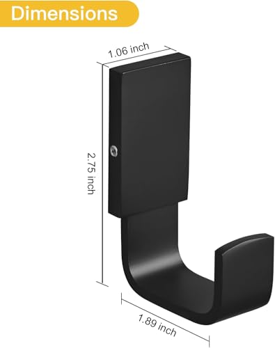 BESy Brass Clothes Hook Single Towel Hook for Bathroom Kitchen Garage Square Style Robe Hooks Coat Hooks Hat Hook, Wall Mounted with Screws, Four Packs, Matte Black - color: Matte Black, size: 4 Pack