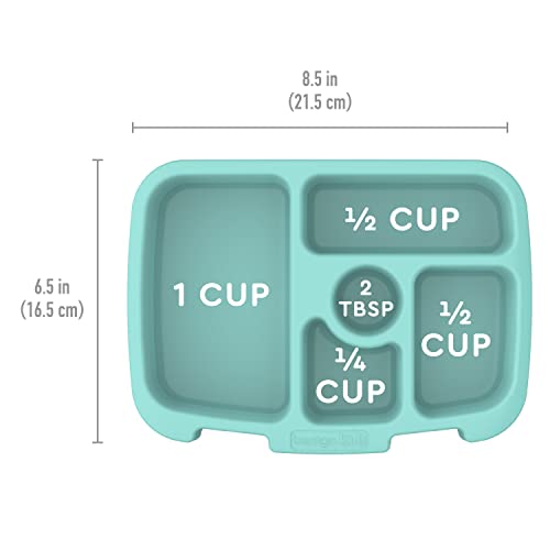 Bentgo® Kids Tray with Transparent Cover - Reusable, BPA-Free, 5-Compartment Meal Prep Container with Built-In Portion Control for Healthy, At-Home Meals & On-the-Go Lunches (Seafoam) - color: Seafoam