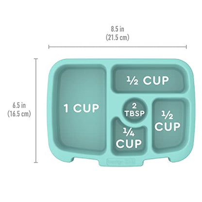 Bentgo® Kids Tray with Transparent Cover - Reusable, BPA-Free, 5-Compartment Meal Prep Container with Built-In Portion Control for Healthy, At-Home Meals & On-the-Go Lunches (Seafoam) - color: Seafoam