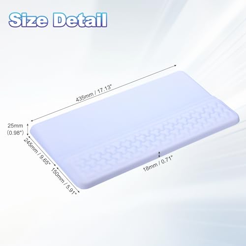 PATIKIL Computer Keyboard Stand with Wrist Rest, Computer Wrist Support Pad, Keyboard Stand Riser Holder Pad for Office Desk Gaming Home, Blue - color: Blue