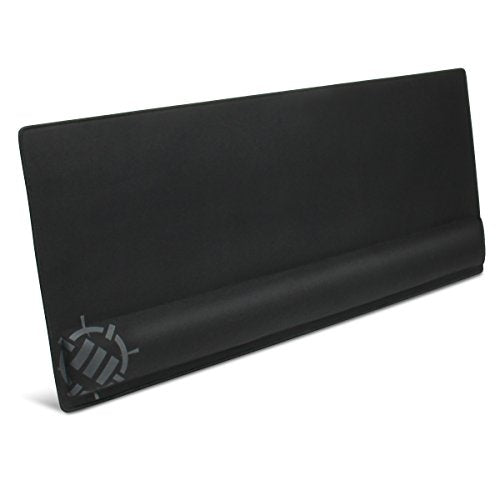 ENHANCE XXL Large Mouse Pad for Desk with 2XL Ergonomic Memory Foam Wrist Rest Support (31.5 x 13.78 x 1 inches) - Desk Pad with Anti-Fray Stitching & Soft Cushion Mat Surface, Designed in the U.S.