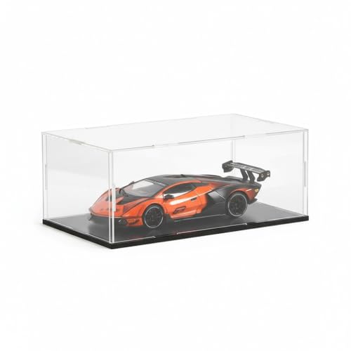 Clear Acrylic Display Case, 12x6x6 inch (30x15x15 cm) | Assemble Cube Display Box, Black Base, Dustproof Protection, For Collectibles Memorabilia Figurines - size: 12 x 6 x 6 inches