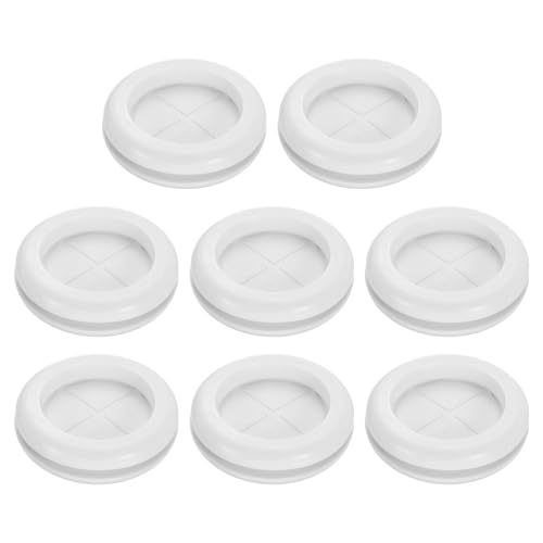 uxcell 8Pcs Rubber Grommets 1-1/2" (38mm) Drill Hole, 1-3/16" (30mm) ID Double Sided Hole Plugs Ring Gasket for Firewall Cable Wire Protecting, White - size: 1-1/2"DH, 1-3/16"ID