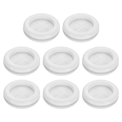 uxcell 8Pcs Rubber Grommets 1-1/2" (38mm) Drill Hole, 1-3/16" (30mm) ID Double Sided Hole Plugs Ring Gasket for Firewall Cable Wire Protecting, White - size: 1-1/2"DH, 1-3/16"ID