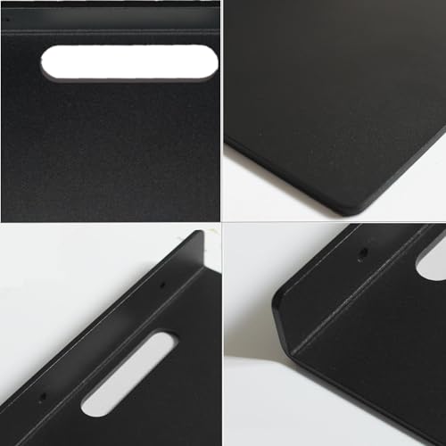 Small Floating Shelf –3mm Thick, 6.5 inch, Metal Wall Shelf, Metal Floating Shelves for Echo, Cameras, Small Speaker - color: Black 1 Pcs