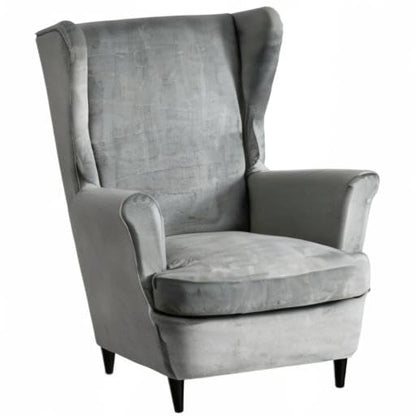 KRFOONN Wingback Chair Cover Slipcovers 2 Piece Stretch Velvet Plush Wing Chair Covers Slipcovers Wingback Sofa Covers Armchair Covers Furniture Protector for Living Room, T15 - color: Color T15