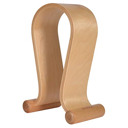 SAMDI Leather Headphone Stand Headset Stand Headphone Holder Universal Gaming Headset Holder - Birch - color: Birch