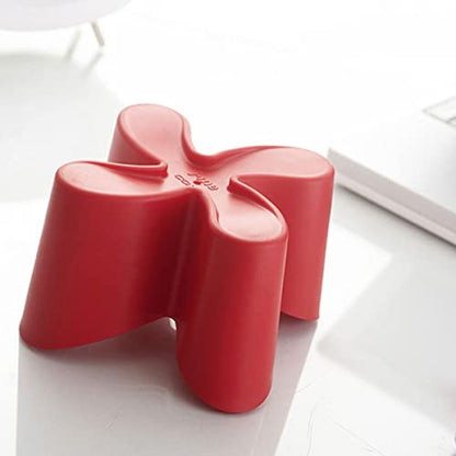 Khakho Flower Shape Remote Control Holder,Desk Organizer Storage Container, Office Supplies Desktop Organizer Rack,Multi-Functional Remote Control Box (Red) - color: Red