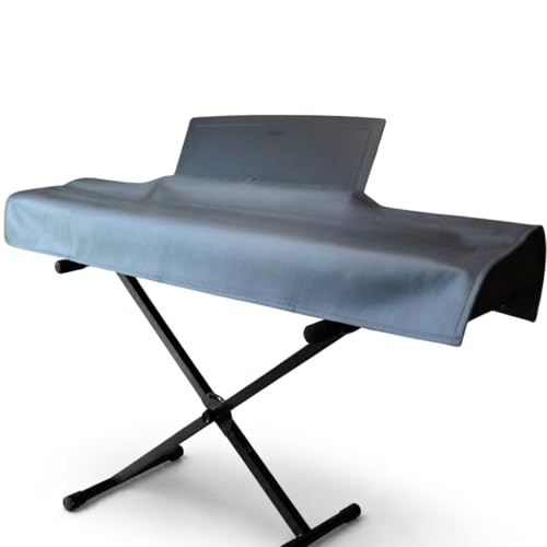 88 Keys Piano Keyboard Dust Cover PiuColor, Designed by Professional Pianist, Music Stand Compatible, Washable Digital Piano Cover, Blends with Your Room, Japan Design (Saxe Blue) - color: Saxe Blue