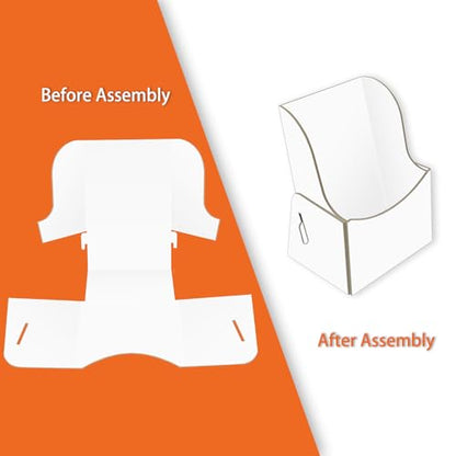 4 Pcs Cardboard Brochure Holder 4 Inches Brochure Display Stand Countertop Organizer for Pamphlet, Flyer, Booklet, Menu