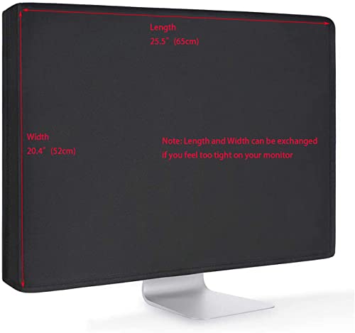 Universal Large Monitor Jackets for Desktops Gaming PC Computer Monitor Dust Covers, 27-32 Inch, Black, Polyester, Anti-Static, Dustproof
