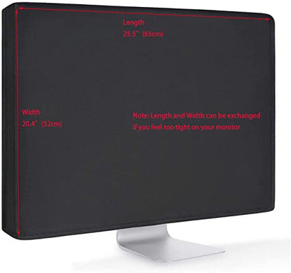 Universal Large Monitor Jackets for Desktops Gaming PC Computer Monitor Dust Covers, 27-32 Inch, Black, Polyester, Anti-Static, Dustproof