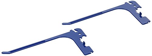 Wall Control 6in Reach Extended Hook Pair - Slotted Metal Pegboard Hooks Pegboard and Slotted Tool Board - Blue - color: Blue, size: 2 Count