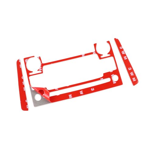 AIRSPEED for Subaru Impreza 2005 2006 2007 Center Screen CD Button Frame Cover Carbon Fiber Center Console Interior Trim Accessories, Red - color: CD Button Frame Red