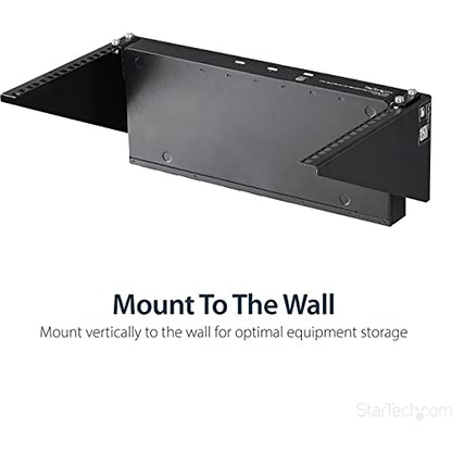 StarTech 6U Vertical Wall-Mount Patch Panel Rack, 19in, TAA (RK619WALLV) - size: 6U