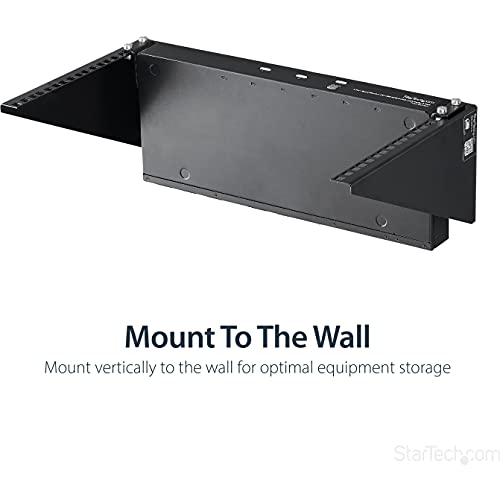 StarTech 6U Vertical Wall-Mount Patch Panel Rack, 19in, TAA (RK619WALLV) - size: 6U