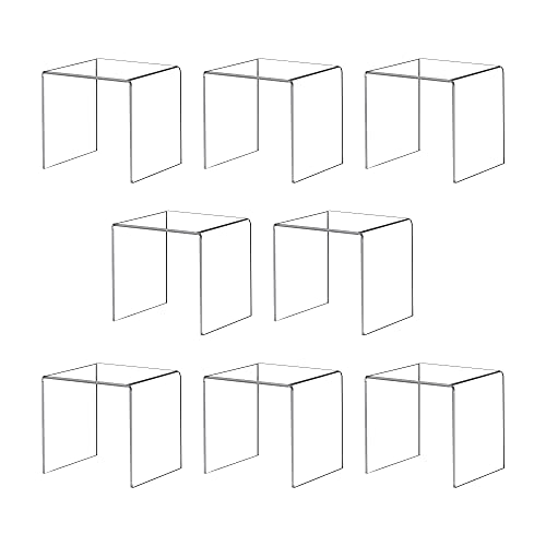 Acylic Riser Square Display Stand For Cupcakes, Arts and Crafts (Clear, 8P-4INCH) - color: Clear, size: 8P-4INCH