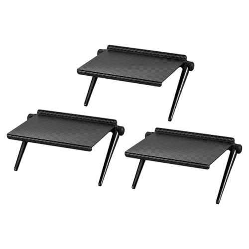 PRETYZOOM 3 Pack Tv Top Rack Shelf 6.45X4.44X0.78In Monitor Top Storage Shelf Steel Frame No Drilling Organizer for Routers Soundbars and Media Devices