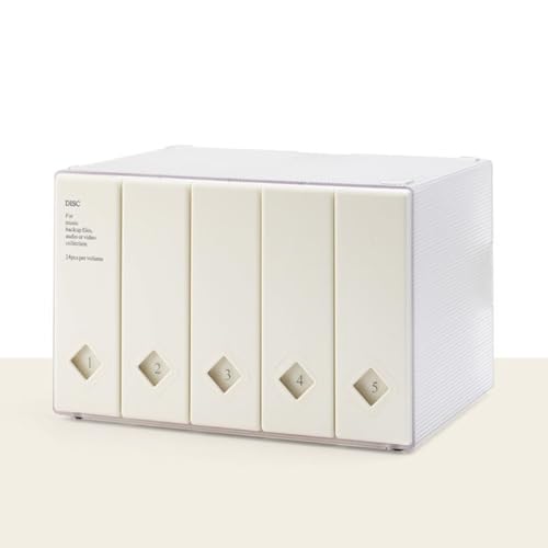 CD Case, 120 Capacity CD/DVD Case Holders Wallet Hard Plastic DVD Disc Cases Storage Binder for Car Home Office Travel (1, 120 Capacity White) - color: 120 Capacity White
