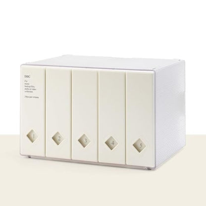 CD Case, 120 Capacity CD/DVD Case Holders Wallet Hard Plastic DVD Disc Cases Storage Binder for Car Home Office Travel (1, 120 Capacity White) - color: 120 Capacity White