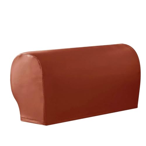 vctops Waterproof Faux Pu Leather Armrest Covers Vintage Stretch Arm Covers for Chairs Couch Sofa Armchair Slipcovers for Recliner Sofa 2pcs, Orange - color: Orange