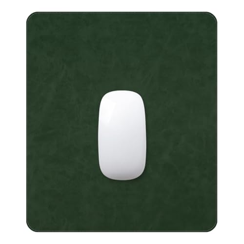 Smalll Premium PU Leather Desk Pad - Non-Slip Waterproof Mouse Pad with Stitched Edges Portable Size Mouse pad for Home Ofiice 9.8"x 8.3" S Dark Green - color: Dark Green, size: 9.8" x 8.3"