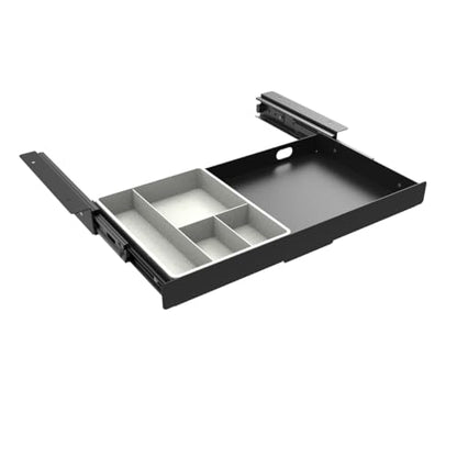 Under Desk Slide Out Pencil Drawer, Storage Organizer 15 Inch Wide, Ball-Bearing Slides, Black (8x14.4 Inch)