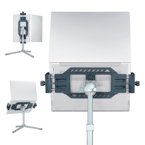 Laptop Stand for Tripods, Aluminum Construction, 1/4" and 3/8 Ports, Arca-Swiss Quick Release System, Anti-Slip Heat Display, Studio Live, Media Production, Outdoor Laptop Fixed Scenes