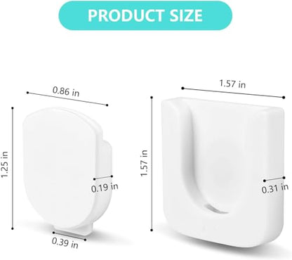 6-Piece Magnetic Remote Control Holder Wall Mount - Self Adhesive Suitable for Tv Backside as Well as Tv Fan and Air Conditioner Remote Controls - color: White