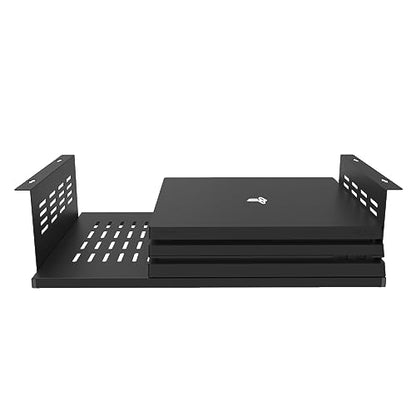 Under Desk Computer Mount for Small Form Factor SFF Computers and PCs,Using Space 17.3" x H 4" x D 12", Compatible with PlayStation 4, PS4 Slim, PS4 Pro,Gaming Under Desk(4inch High) - size: 4inch High