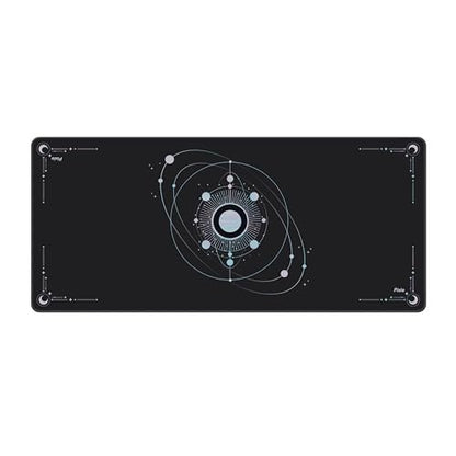 Pixio Mouse Pads - 36 x 16 inch XXL Cosmic Orbit Black Multifunctional Large Desk Mats for Gaming, Office, Desktop Anti-Slip Waterproof Washable Computer Mouse Mat - color: Black Cosmic Orbit