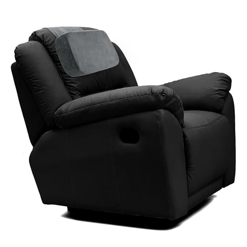 HOMBYS Memory Foam Neck Pillow for Recliner, Adjustable Headrest Cushion with Soft Plush Fabric and Medium Firm Filling, Design for Recliner Sofa Armchair, Machine Washable and Non-Slip (Dark Gray) - color: Grey