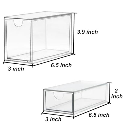 Acrylic Makeup Organizer, Clear Storage Organizer Desktop Stackable Storage Drawers, Plastic Organizer Bins for Makeup, Stationery, Cosmetics, Vanity, Bathroom,Cabinet,Pantry Office Desk (5 Drawers) - style: 5 Drawers