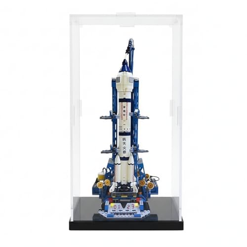 Clear Acrylic Display Case, 6*6*10inch (15*15*H25cm) | Assemble Cube Display Box, Black Base, Dustproof Protection, For Collectibles Memorabilia Figurines - size: 6 x 6 x 10 inches