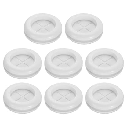 uxcell 8Pcs Rubber Grommets 1-1/4" (32mm) Drill Hole, 15/16" (24mm) ID Double Sided Hole Plugs Ring Gasket for Firewall Cable Wire Protecting, White - size: 1-1/4"DH, 15/16"ID