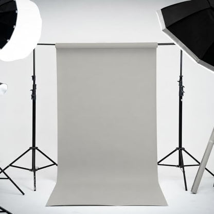 Kate Seamless Paper Backdrop for Photography Light Gray Photo Backdrop Paper (106.8''x32.8' Pursuit Grey) - color: Pursuit Grey, size: 106.8''x32.8'