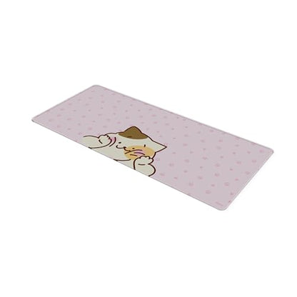 Pixio Mouse Pads - 36 x 16 inch XXL Squishy Cat Pink Multifunctional Large Desk Mats for Gaming, Office, Desktop Anti-Slip Waterproof Washable Computer Mouse Mat - color: Pink Squishy Cat