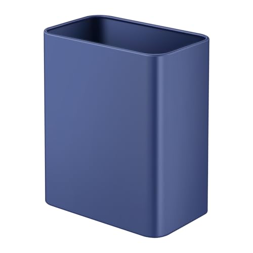 TIPGO Small Metal Trash Can, 2.1 Gallon Slim Trash Can for Bathroom, Wastebasket Garbage Bin for Bedroom, Office, Kitchen, Under Sink (Blue) - color: Blue