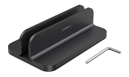 JOKItech Aluminum Laptop Vertical Stand Organizer, Sturdy Laptop Computer Holder Desktop Stand Compatible with new Retina Apple MacBook Pro/Air/Neo, Mac mini & iPad Pro - Black - color: Black