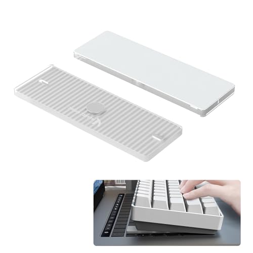 MAMBASNAKE x Attack Shark 2pcs Keyboard Riser for Ergonomic Typing/Reading,Laptop Mount for Desk,Portable Laptop Stand,Magnetic Storage,External Keyboard Stands for MacBook Pro/Air,Lenovo,Dell,HP - color: White