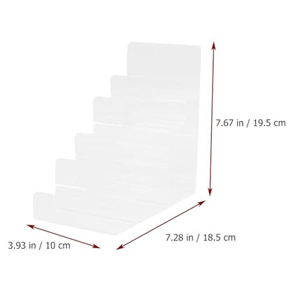 Cabilock Acrylic Wallet Display Stand Multi-Layer Tabletop Storage Rack for Purse Bag Sunglasses Jewelry Home or Shop Display 7.67 X 7.28 X 3.93 in - size: 5 Tier Clear