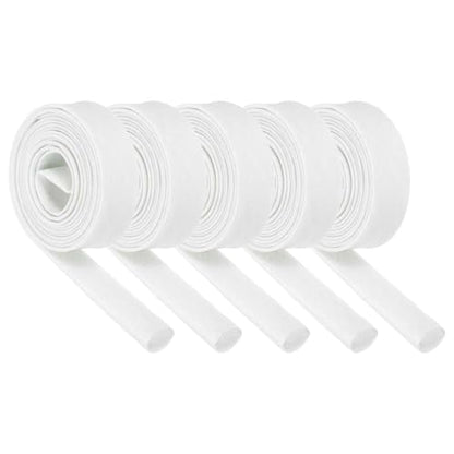 MECCANIXITY 5Pcs Wire Insulation Braid Fire Sleeve,6.6Ft-14mm ID White, High Temp Silicone Coated Fiberglass Sleeving for Automotive Hose Lines Electrical Wiring - color: White, size: 6.6Ft-14mm