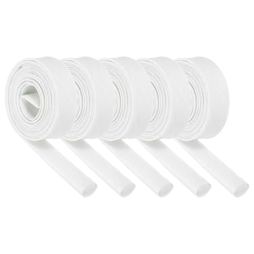 MECCANIXITY 5Pcs Wire Insulation Braid Fire Sleeve,6.6Ft-14mm ID White, High Temp Silicone Coated Fiberglass Sleeving for Automotive Hose Lines Electrical Wiring - color: White, size: 6.6Ft-14mm
