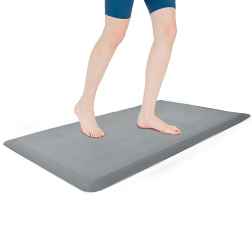 Art3d Anti Fatigue Mat - 1/2 Inch Cushioned Kitchen Mats -Comfort & Non Slip Cushion for Standing Desk, Office or Garage Floor (17.3"x28", Dark Grey) - color: Dark Grey, size: 28"L x 17.3"W x 0.5"Th