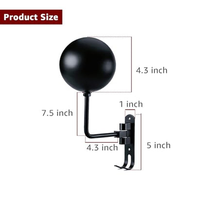 Motorcycle Helmet Holder, 180° Rotating Metal Helmet Hanger, Motorcycle Helmet Display Stand, Helmet Rack with Double Hooks for Bike Coats, Caps, Sportswear, Hats & Motorcycle Gear (2 Pack)