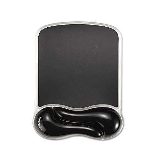 Kensington Duo Gel Wave Mouse Pad & Wrist Rest - Black,Medium (K62413WW) - color: Black, size: 9.6L x 7.6W inches, style: Mouse Pad