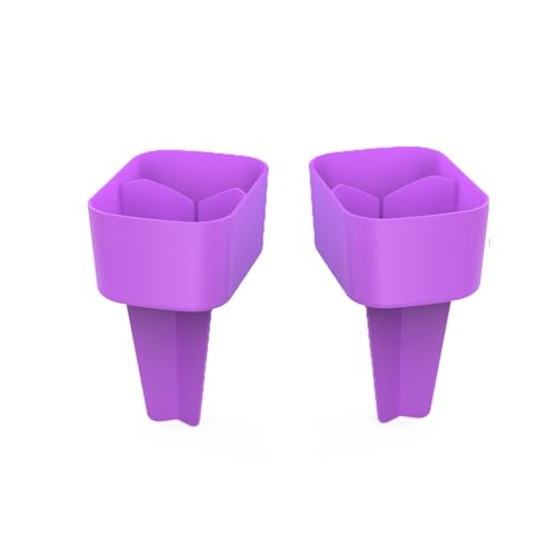 Sand Beach Cup Holder with Pocket Drink Cup Holders for Travel Multicolor 2 Pack Color Purple/Purple - color: PURPLE/PURPLE